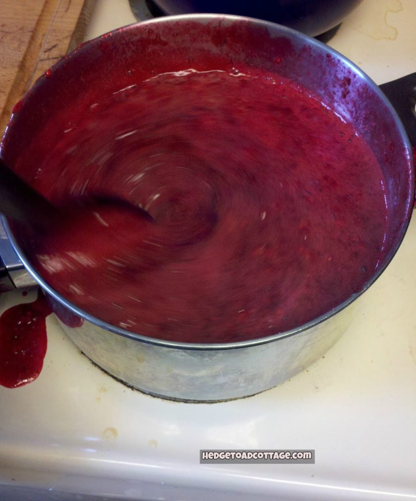 stirring the jam