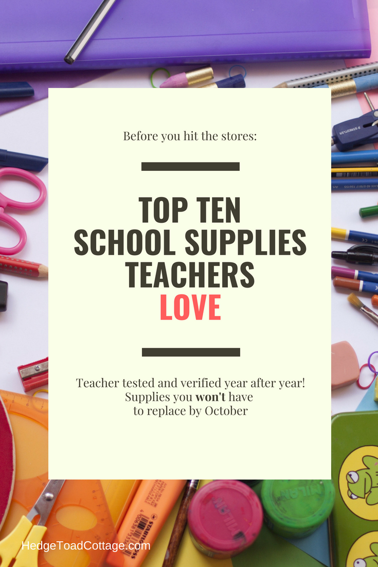 Top 10 School Supplies Teachers Love