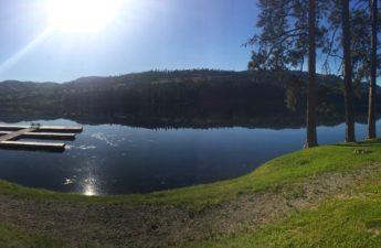 lake cabin view