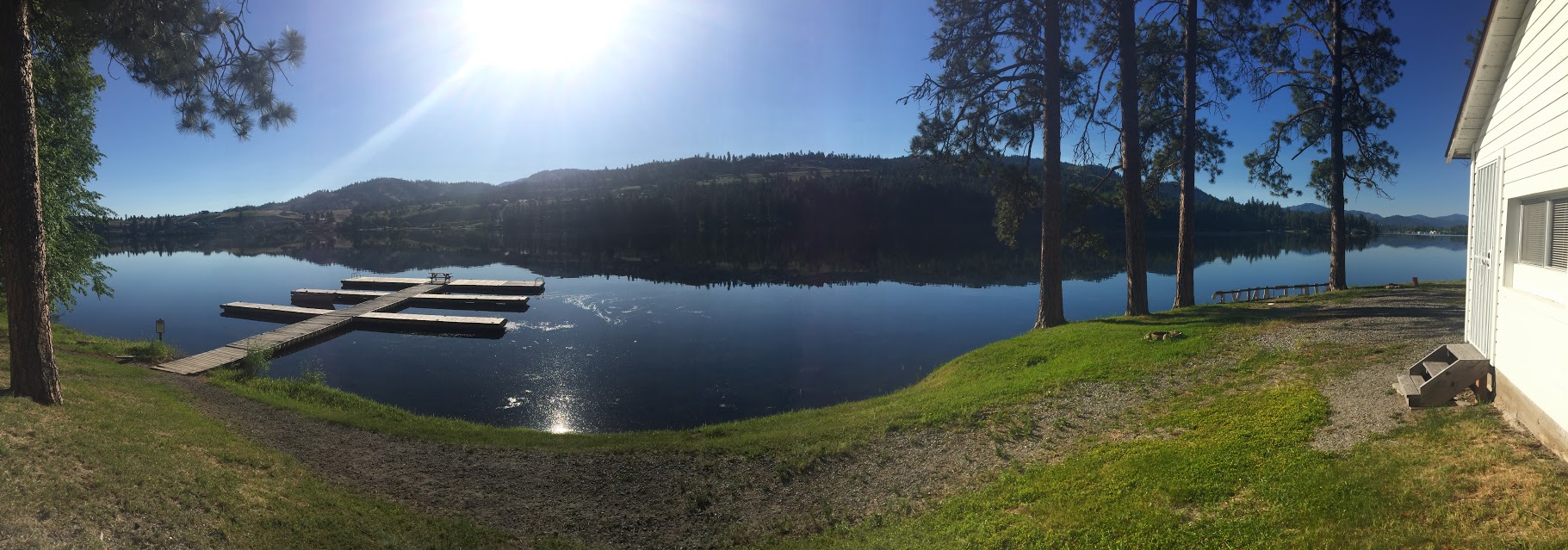 lake cabin view