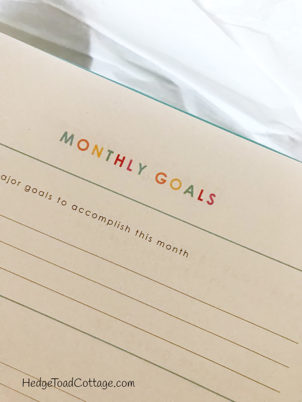 monthly goals planning