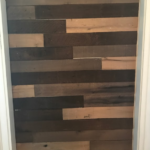 weathered plank accent wall