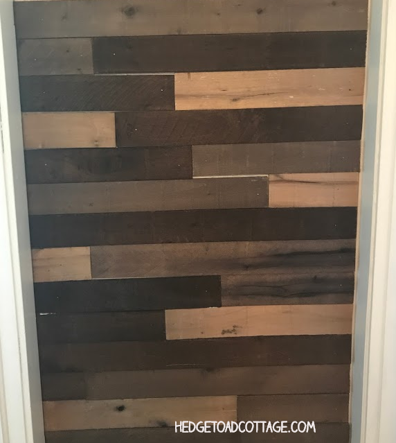 weathered plank accent wall