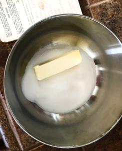 cream butter and sugar
